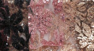 Tela Bordada con Glitter  FF2508 - Imagen 4