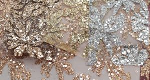 Tela Bordada con Glitter  FF2508 - Imagen 5